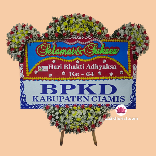 Karangan bunga papan di Hari Bhakti Adhyaksa