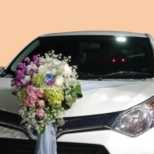 Karangan Bunga Dekorasi Mobil Pengantin