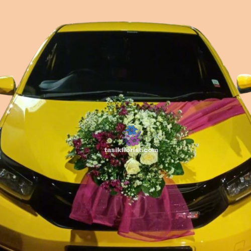 Karangan Bunga Dekorasi Mobil Pengantin