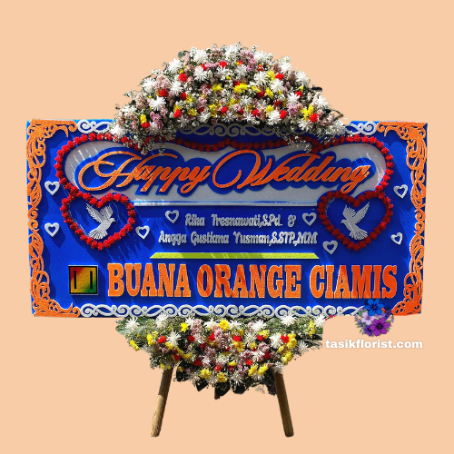 Karangan Bunga Happy Wedding