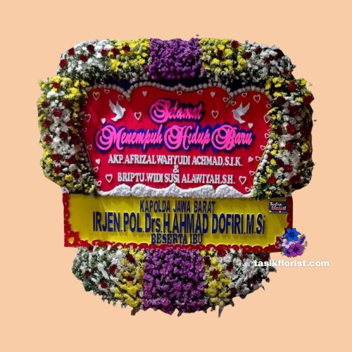 Karangan bunga papan di Bandung