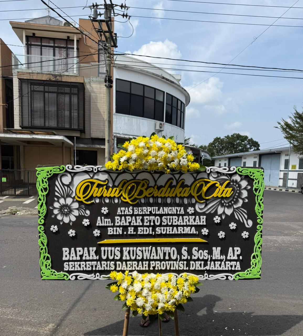 Papan Bunga Duka Cita di Tasikmalaya