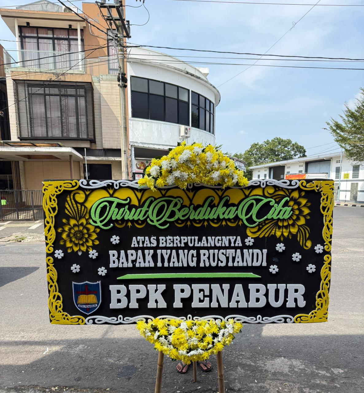 Bunga Papan Duka Cita di Tasikmalaya