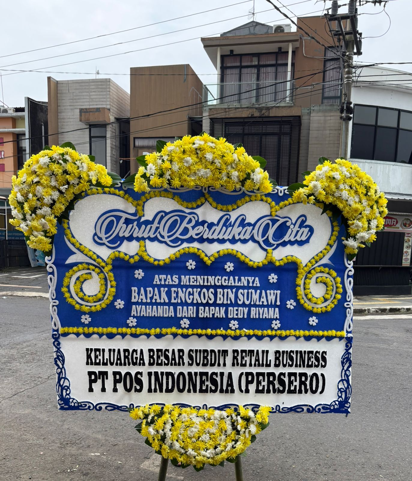 Karangan Bunga Papan Duka Cita di Tasikmalaya