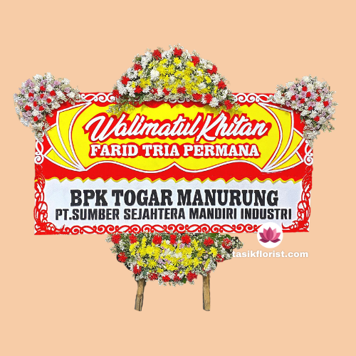 Karangan bunga papan di Antapani Kulon, Bandung