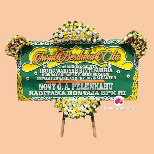Karangan bunga papan di Warung Muncang, Bandung