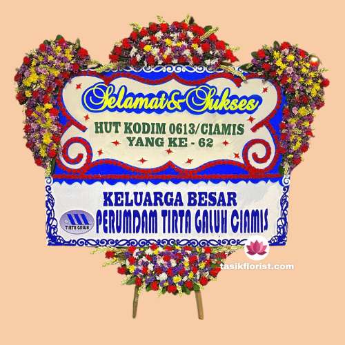 Karangan bunga papan di Cibaduyut Wetan, Bandung