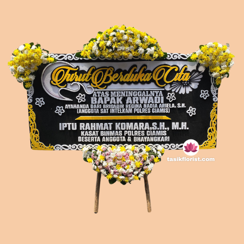 Karangan bunga papan di Cibadak
