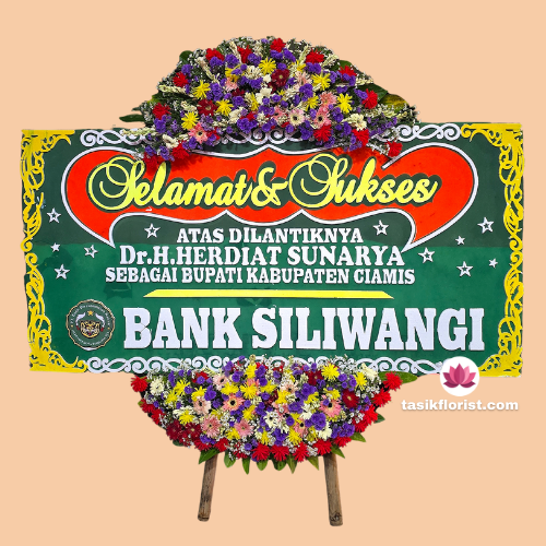 Karangan bunga papan di Palasari, Bandung