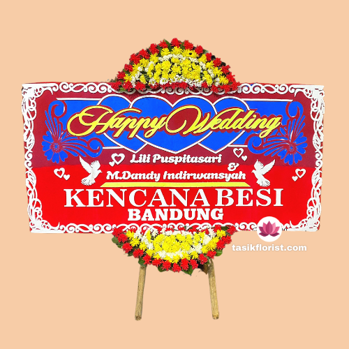 Karangan bunga papan di Kujangsari, Bandung