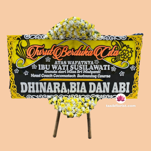 Karangan bunga papan di Cisaranten Wetan, Bandung