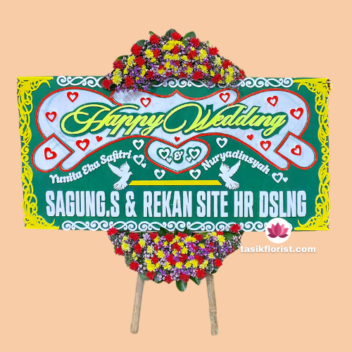 Karangan bunga papan di Lebakgede, Bandung