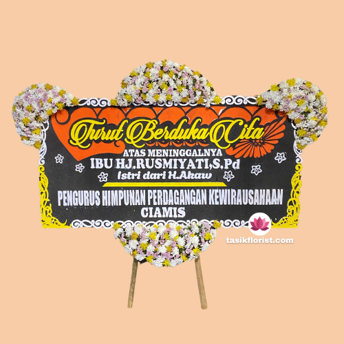 Karangan bunga papan di Cimincrang, Bandung