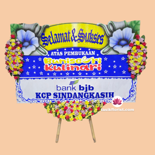 Karangan bunga papan di Babakan Sari, Bandung