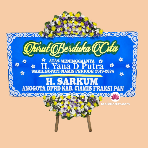 Karangan bunga papan di Cipadung Kidul, Bandung 