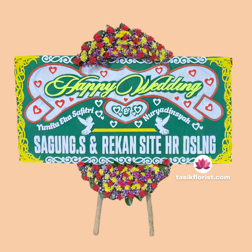 Karangan bunga papan di Sukawarna, Bandung