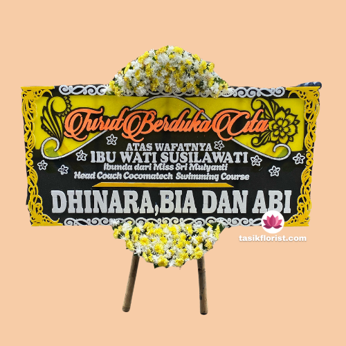 Karangan bunga papan di Jati, Jawa Tengah