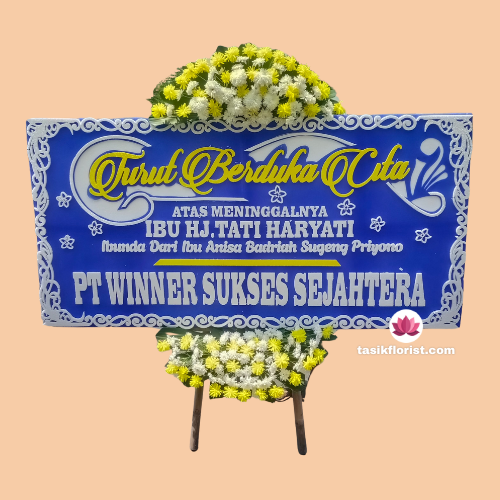 Karangan bunga papan di Sukabungah, Bandung