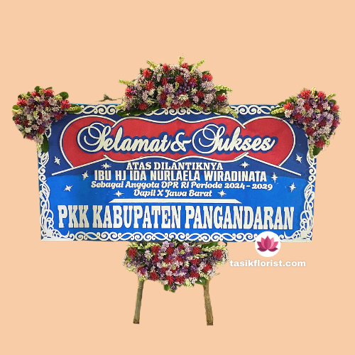 Karangan bunga papan di Simolawang, Surabaya