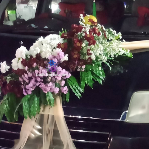 Karangan Bunga Dekorasi Mobil Pengantin